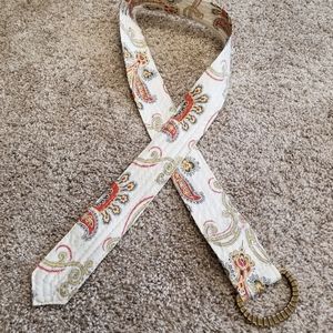 J. Crew Paisley Silk Belt - NWOT